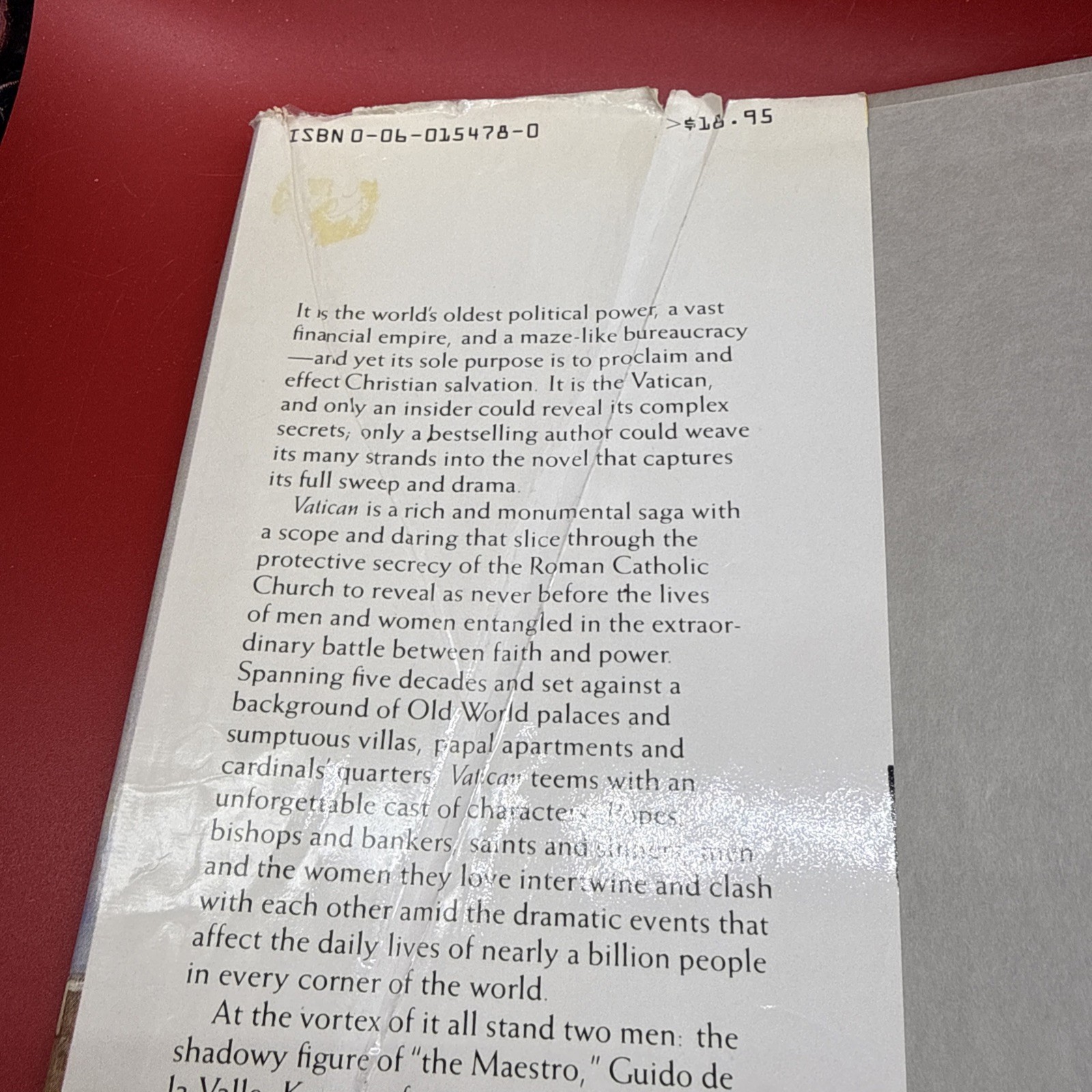 Vatican: A Novel by Malachi Martin Catholic- 1st Edition Hardcover w/ Dust Cover