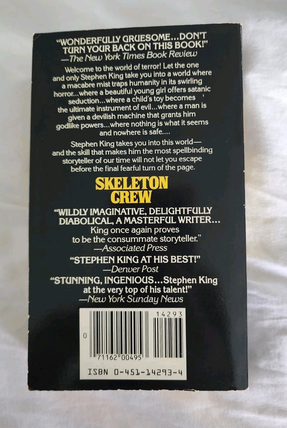 Stephen King – “Skeleton Crew” Vintage Signet Paperback Book 1986 VG Cond!