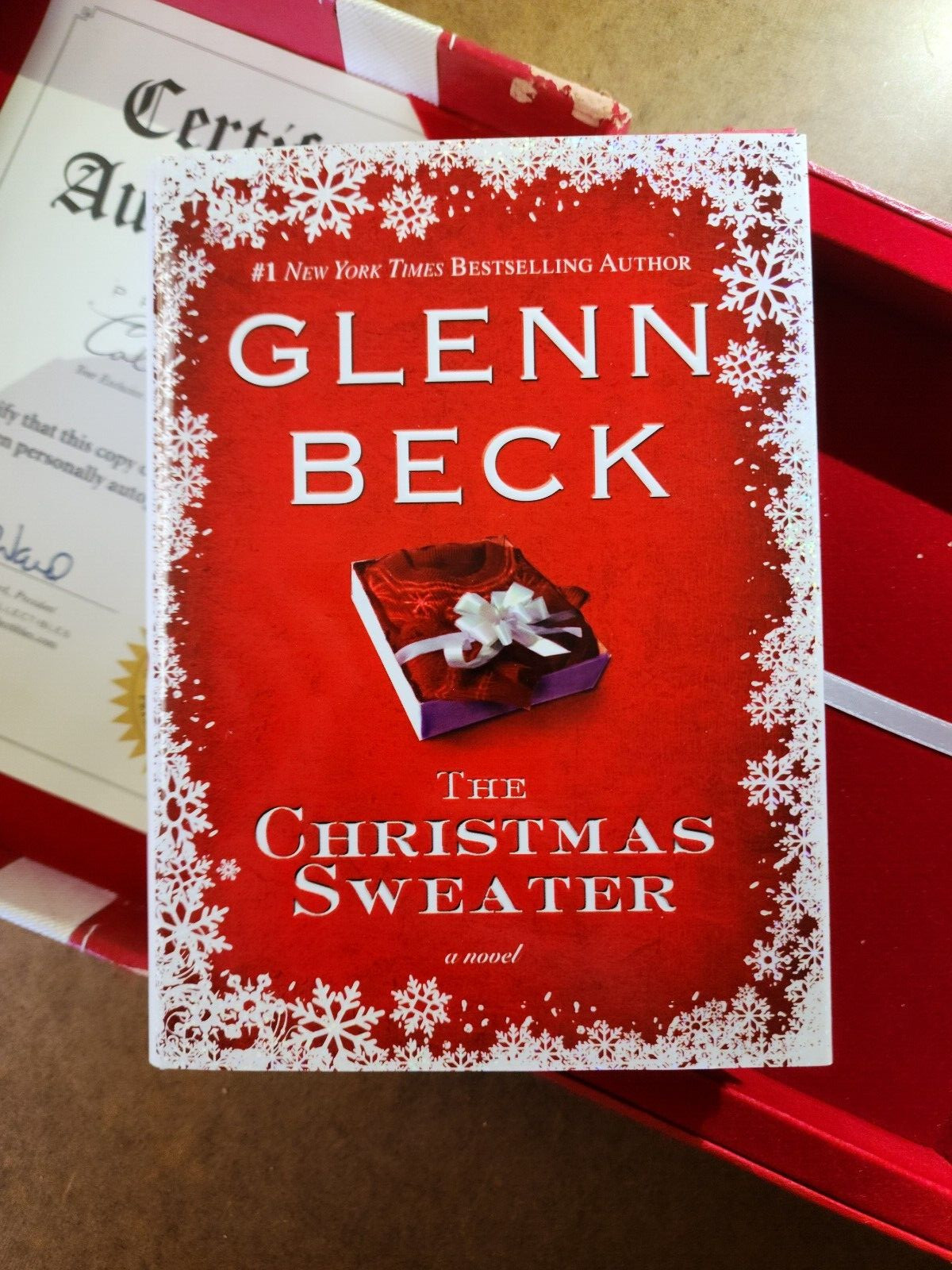Glenn Beck – THE CHRISTMAS SWEATER – Boxed Hardcover w/DJ – SIGNED by Beck w/COA