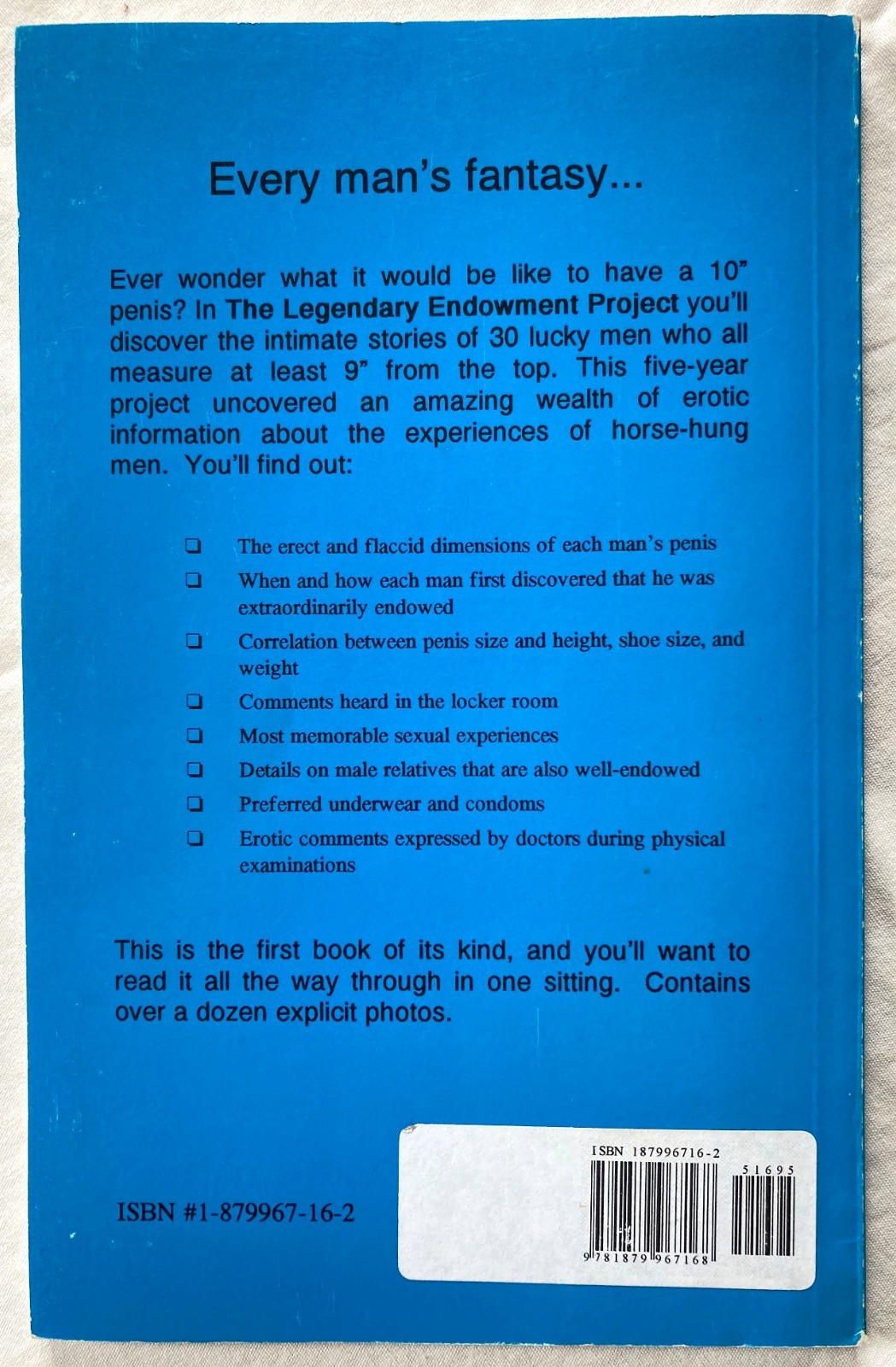 The Legendary Endowment Project Gay Interest Sexuality Fetish Sleaze Erotica 90s