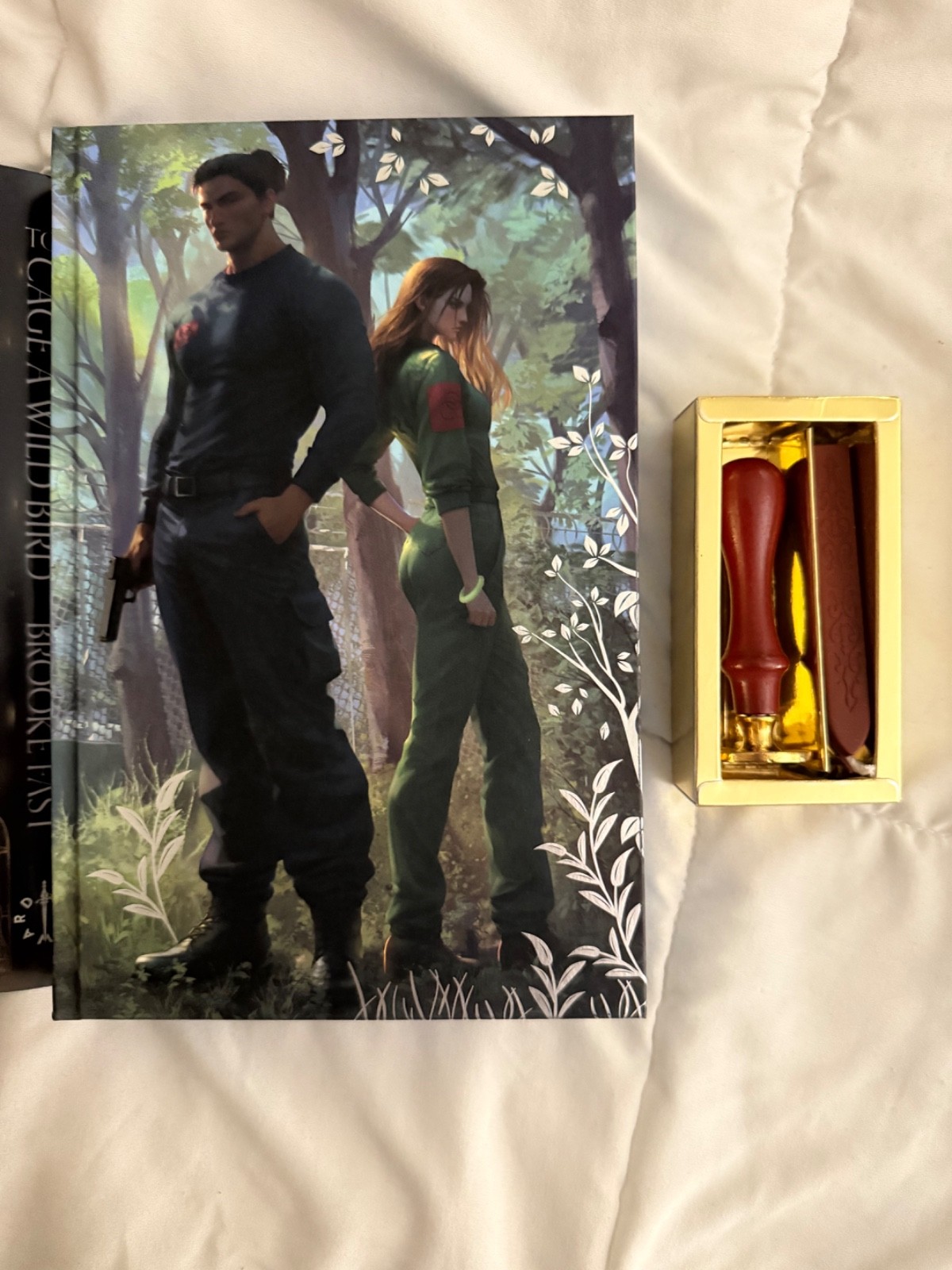 FAIRYLOOT To Cage a Wild Bird by Brooke Fast Signed + Owlcrate Wax Seal Merch