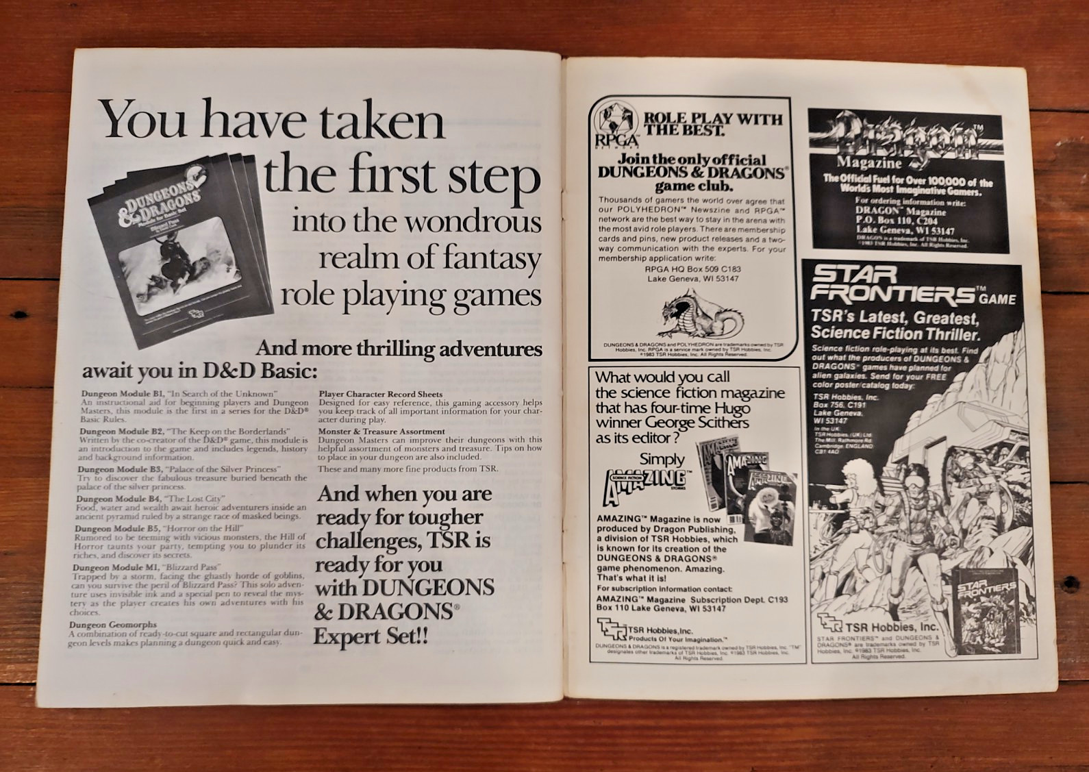 1983 Dungeons & Dragons Players Manual TSR First Printing Red Paperback