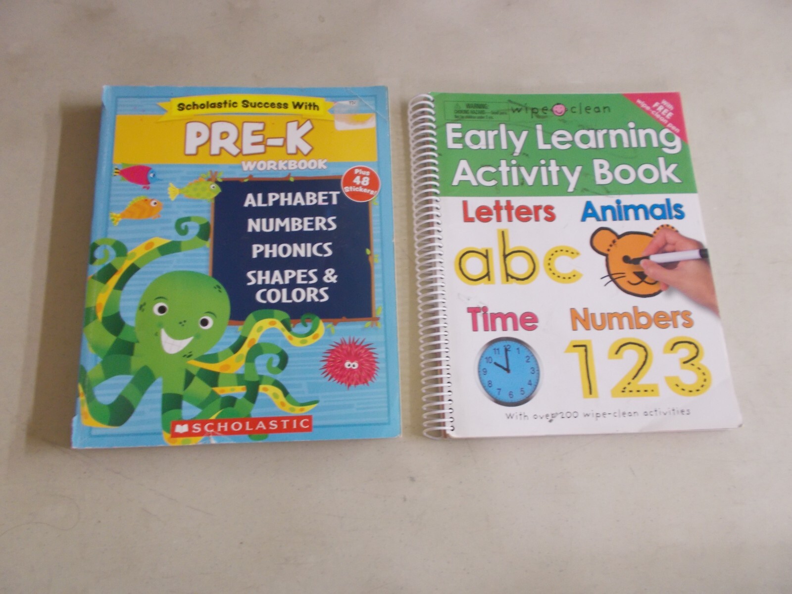 18 PRESCHOOL WORKBOOK KINDERGARTEN EARLY LEARNING SOME PAGES ARE WORKED