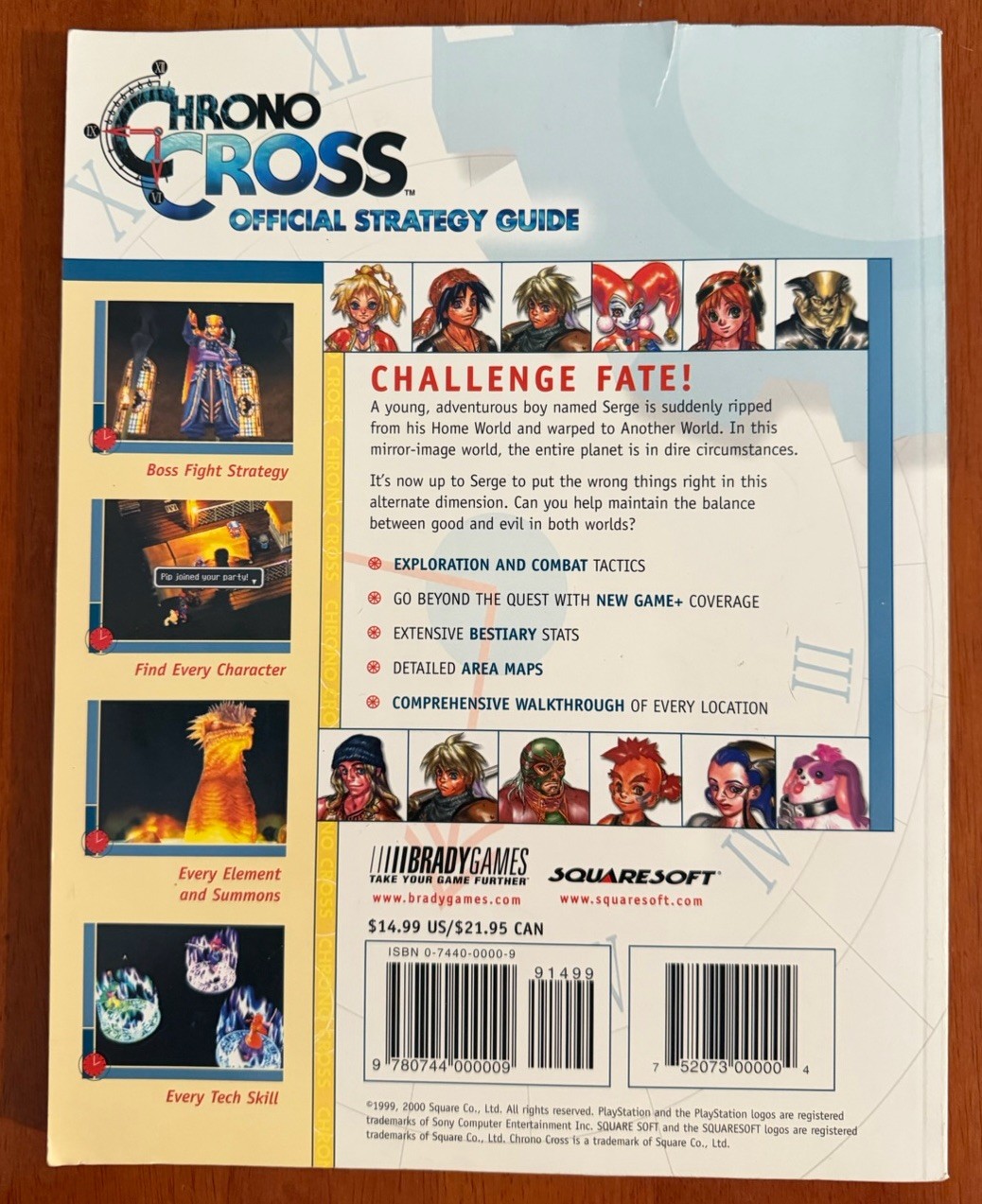 Chrono Cross Bradygames Official Strategy Guide (2000, Trade Paperback)