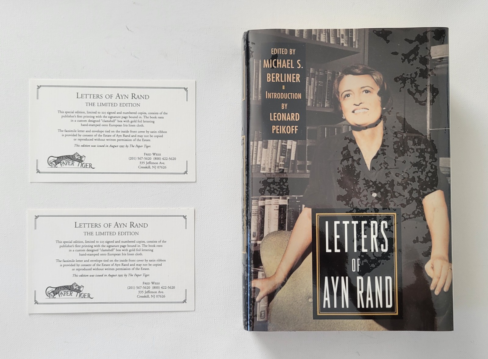 Letters of Ayn Rand Limited Ed HC Signed w Repro Letter, Number 134 of 225