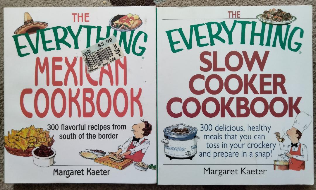 The Everything Slow Cooker + Mexican Cookbook 2-Paperback Books Used M Kaeter