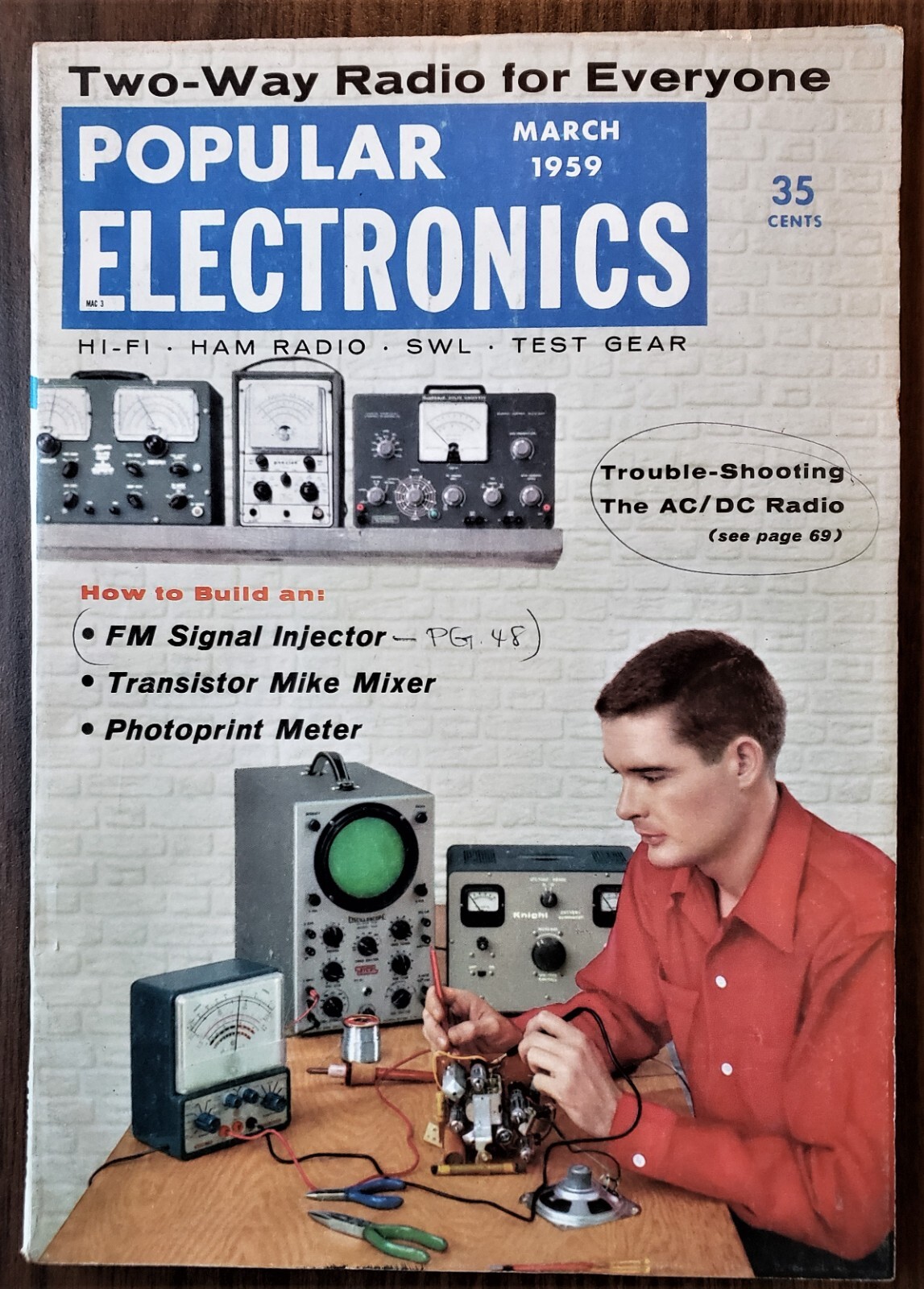  3 POPULAR ELECTRONICS MAGAZINES – 1959, 3 issues March, August, September
