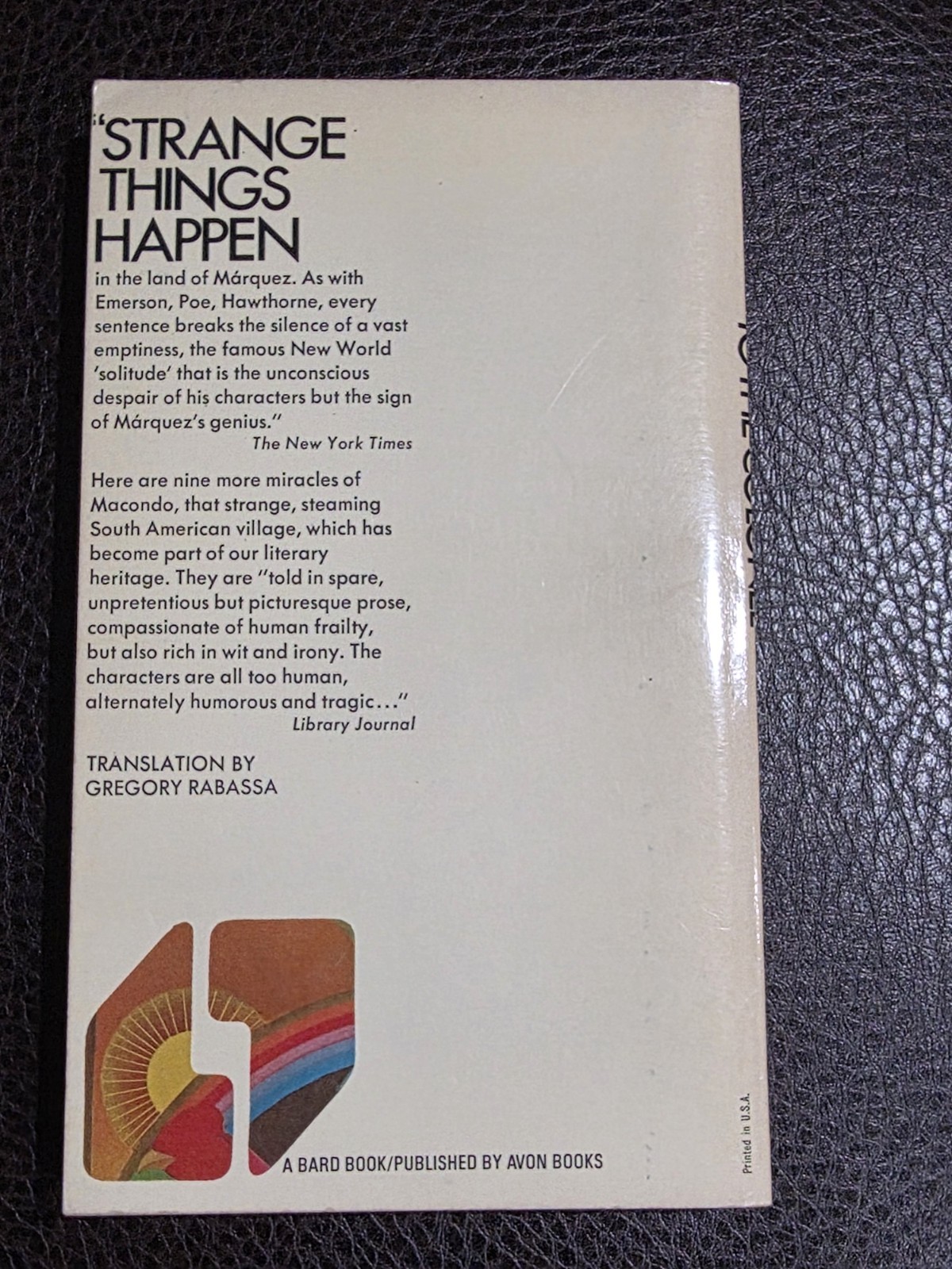 Gabriel García Márquez – No One Writes to the Colonel – First Bard Printing 1973