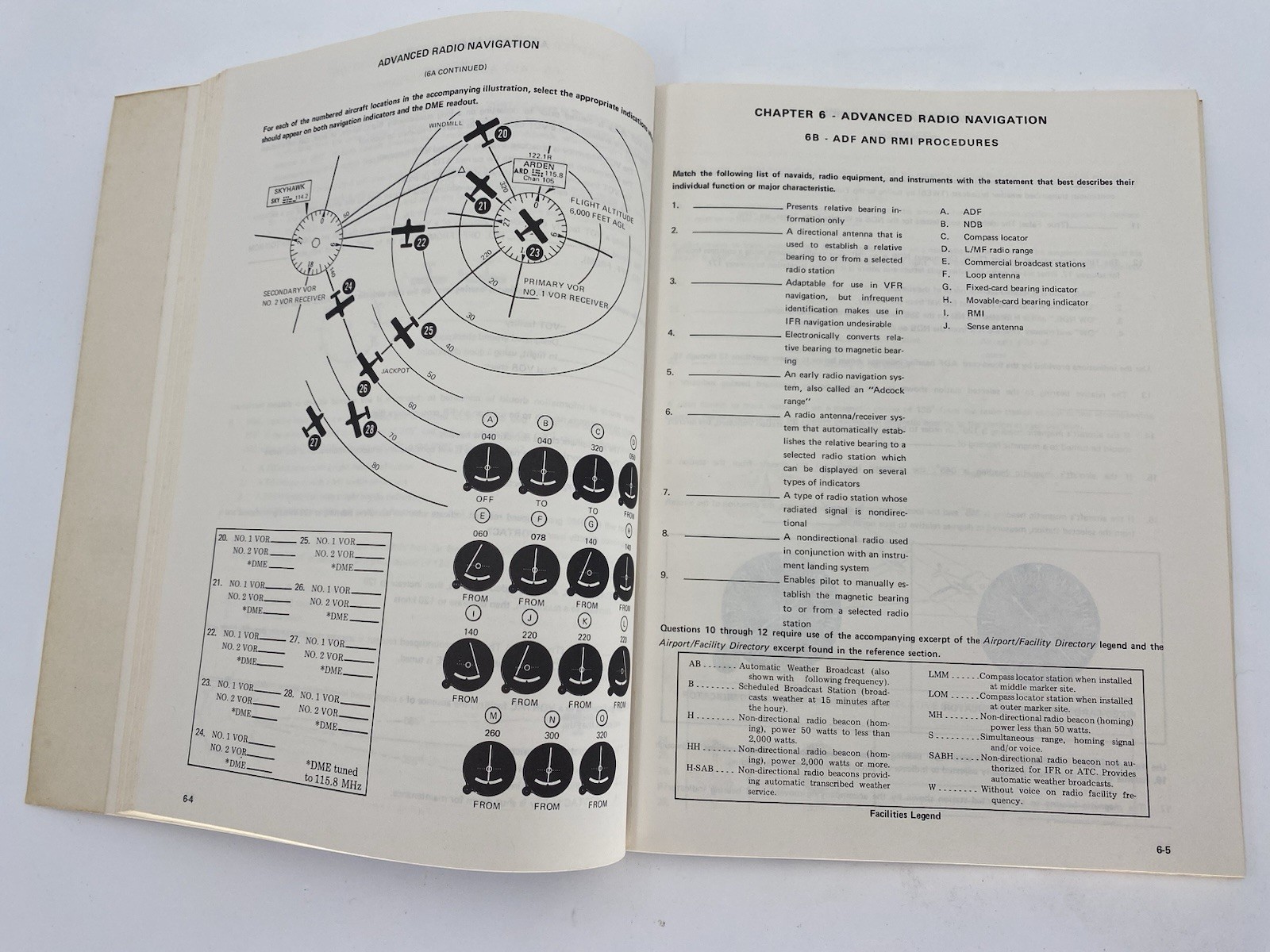 VTG 1979 Piper Commercial Pilot & Flight Briefers Manual & Workbook Lot Aviation