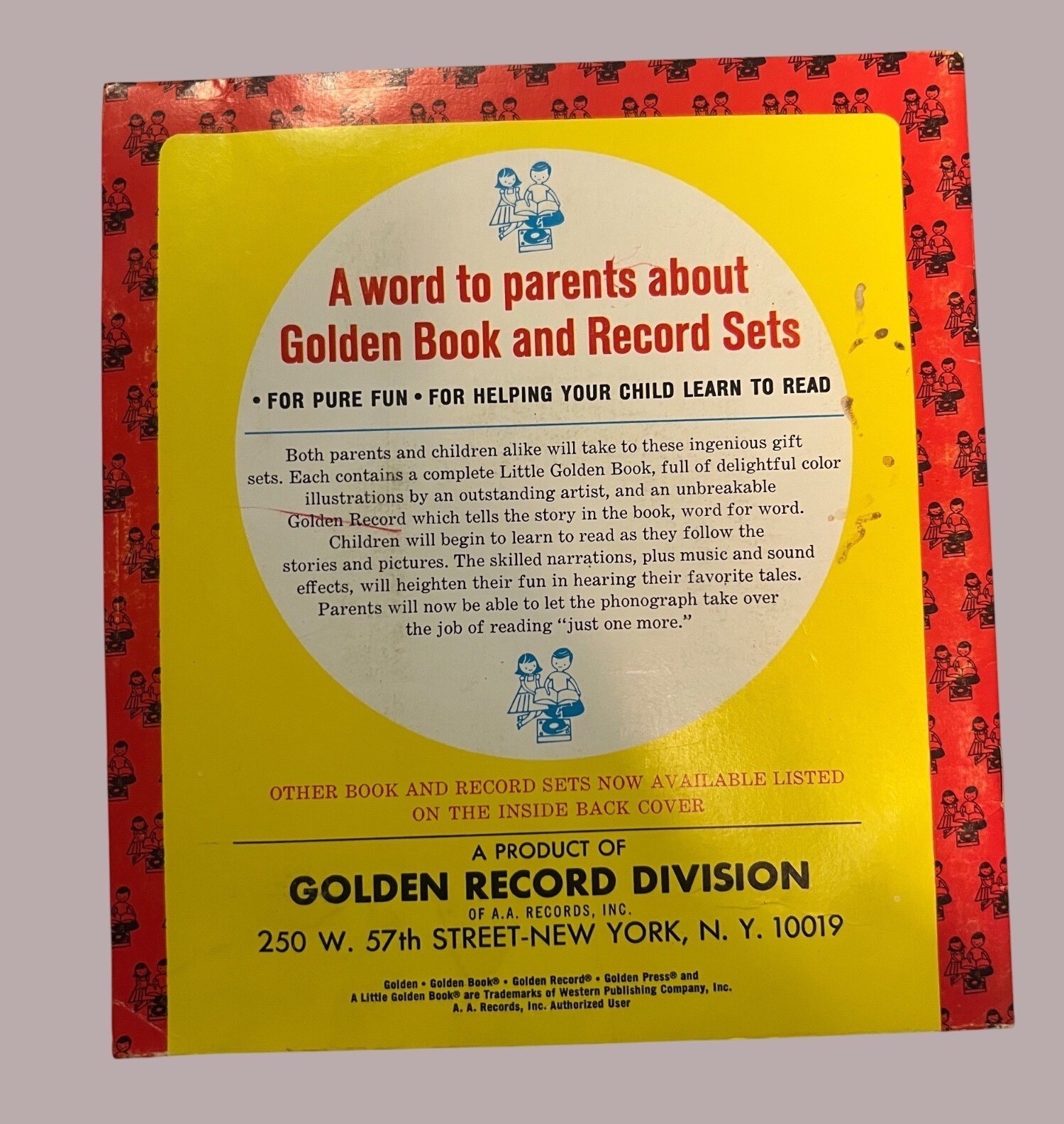 The Wizard Of Oz Little Golden Record & Book Set 45 RPM Vintage Read-Along Story