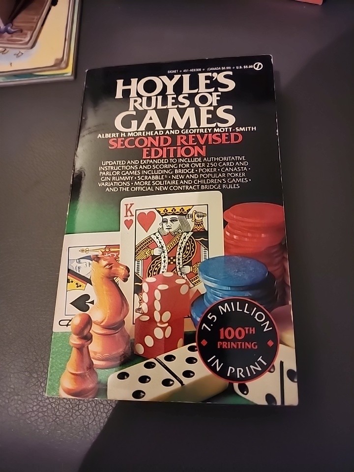 Hoyle’s Rules of Games by Geoffrey Mott-Smith and Albert H Morehead (1946, Mass)