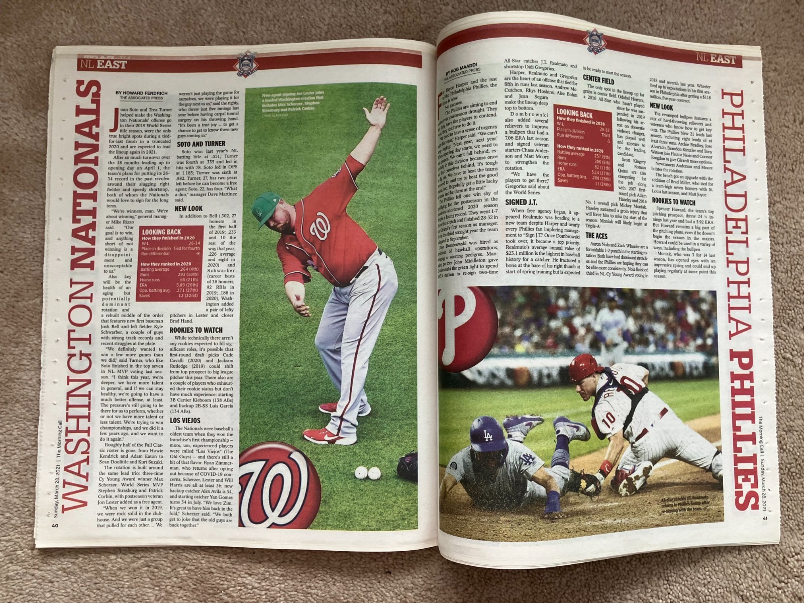 2021 MLB Philly area Section All the teams players, previews, & predictions