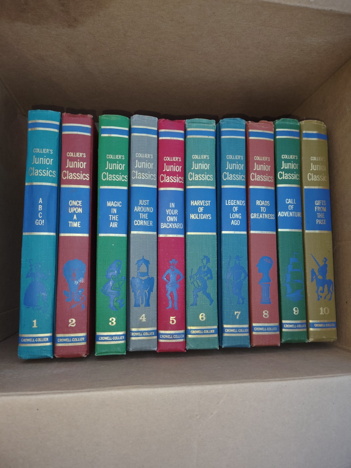 Crowell Collier Collier’s Junior Classics 10 Volume Hardcover Set Ages 9-12