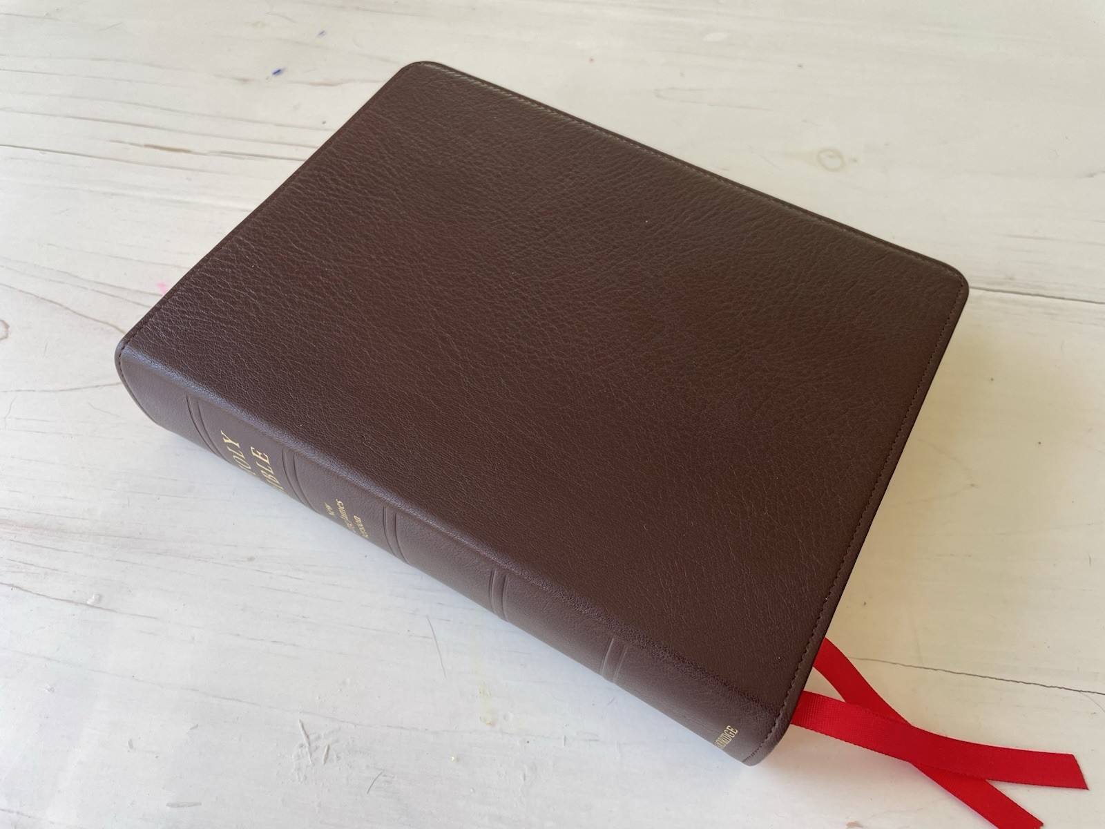 Rare Cambridge NKJV Clarion Bible Pilot Binding, Brown Edge-Lined Calfskin!