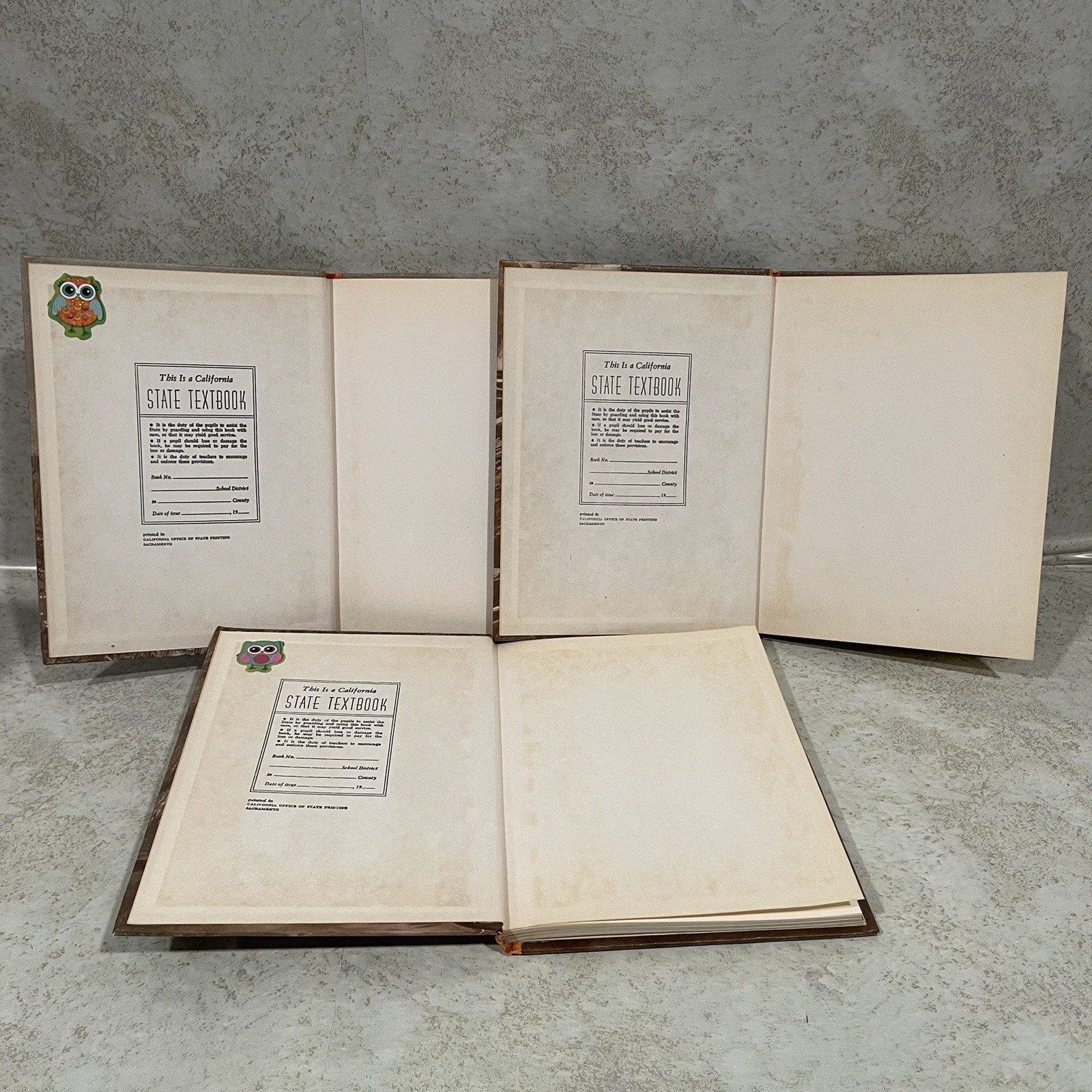 Lot of 3 California State Series Wildlife Adventure Books Hardcover 1969