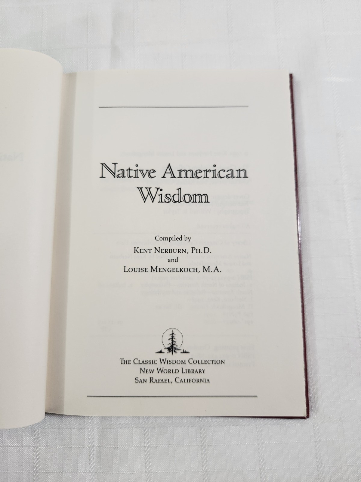 NATIVE AMERICAN WISDOM KENT NERBURN LOUISE MENGLEKOCH HB 1991 1ST ED
