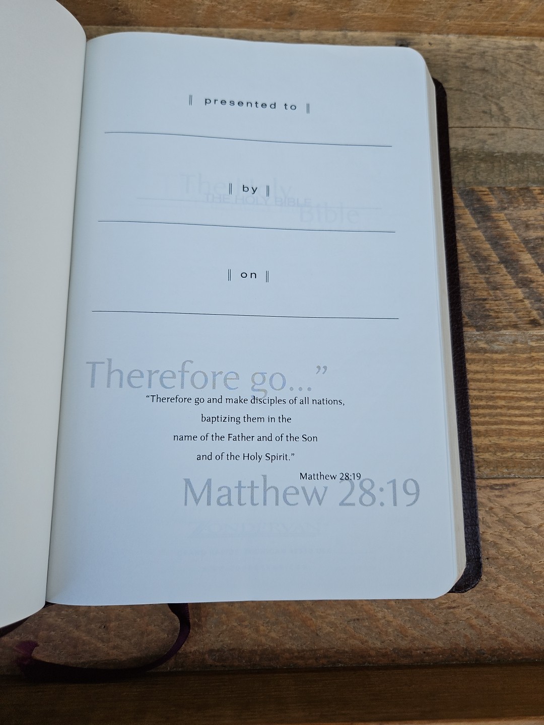 VG! TNIV Large Print Thinline Bible Deep Burgundy Bonded Leather OOP