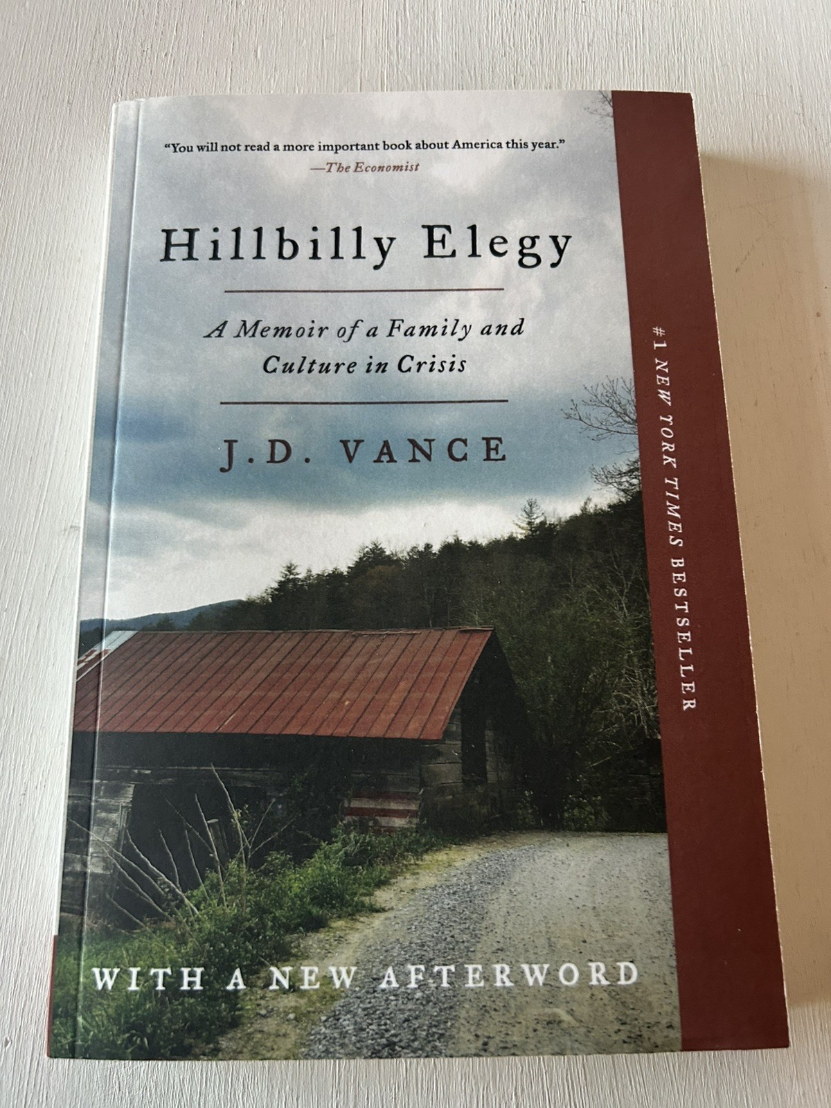 NEW Paperback – Hillbilly Elegy by J D Vance – FREE SHIPPING