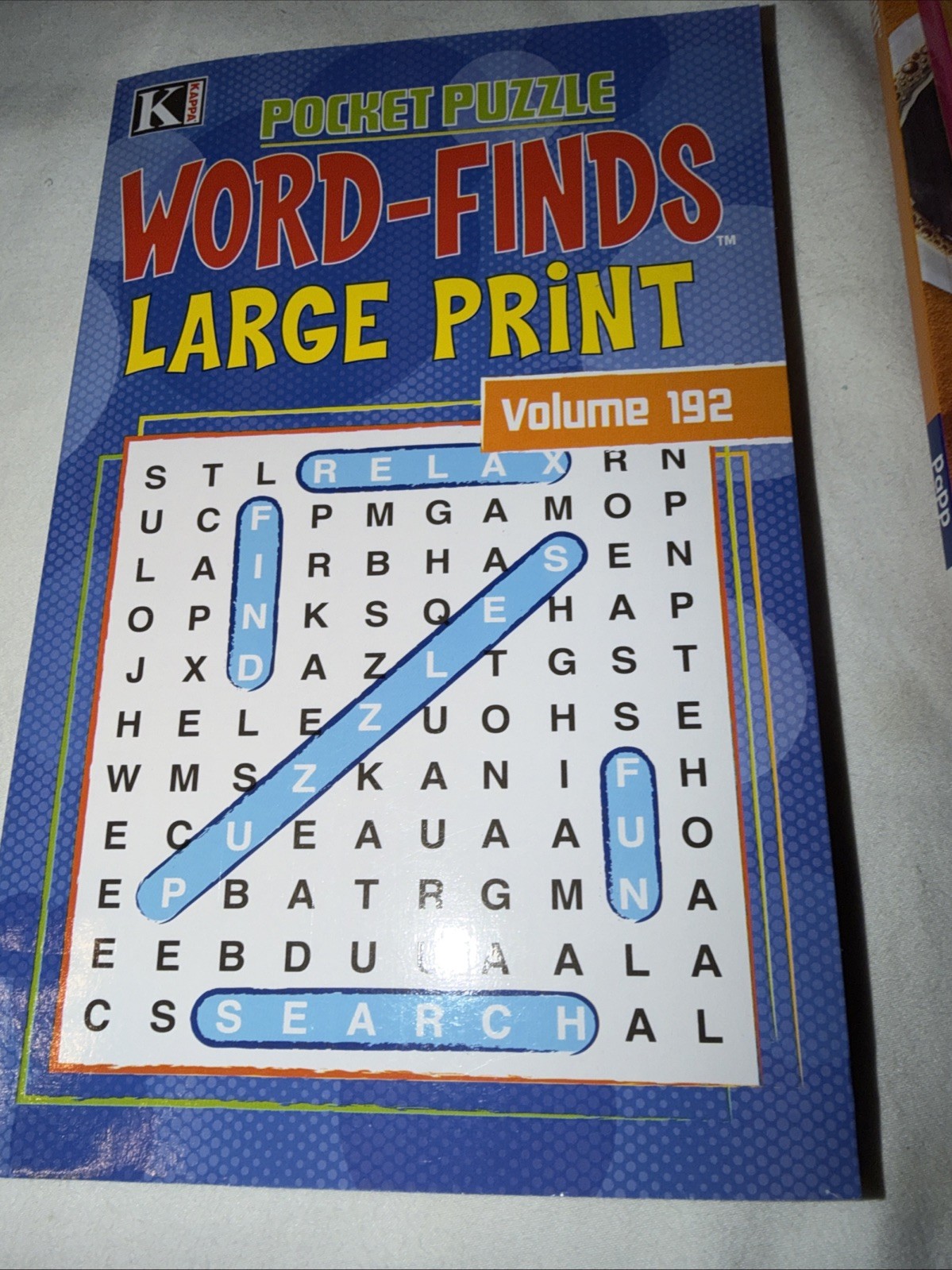 KAPPA Word-Find Pocket Puzzle Volume 192 Pages 130 W/ 58 Puzzles Large Print NEW