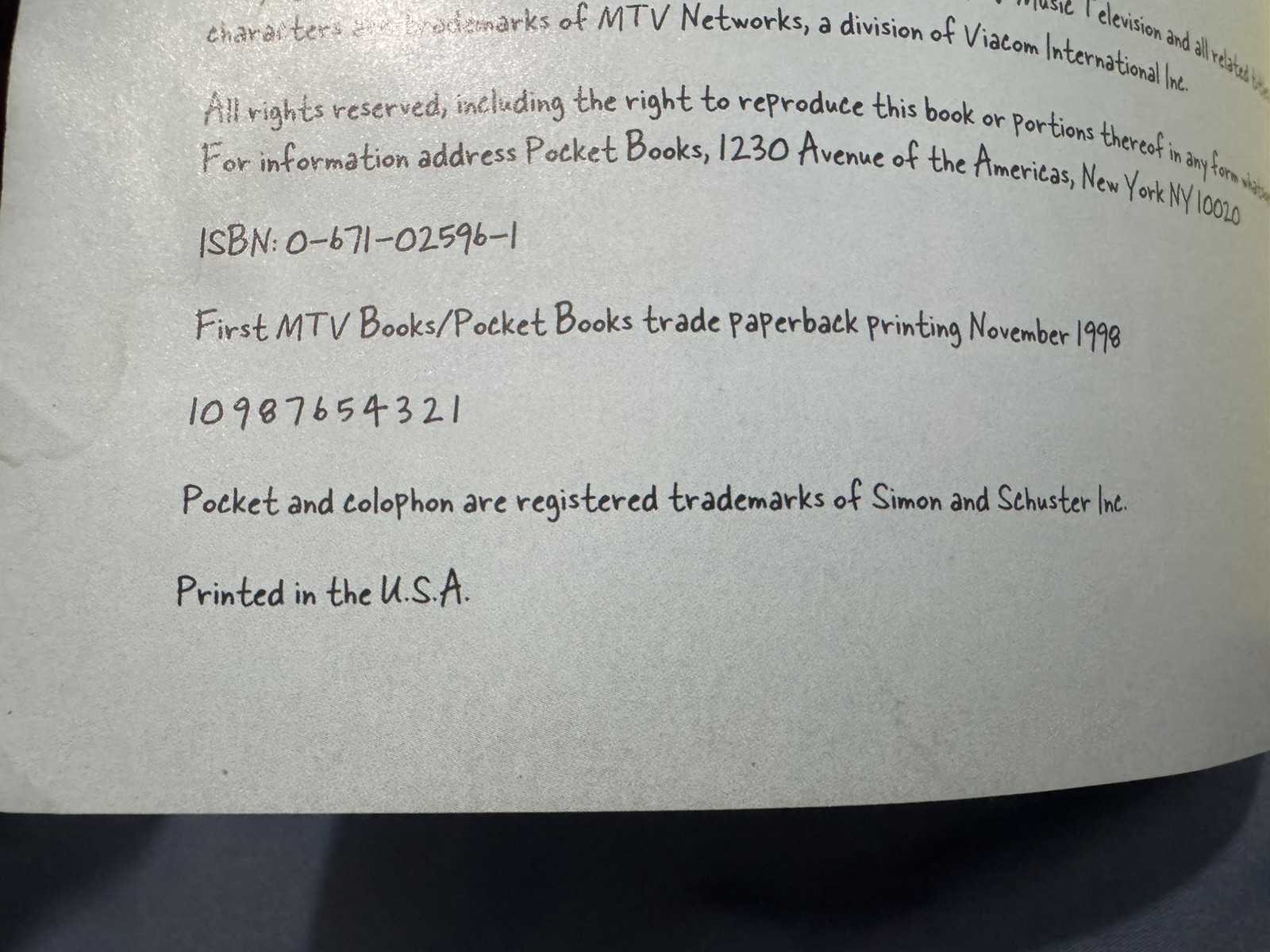 The Daria Database (MTV’s Daria) First Edition/First Printing/Full # Line