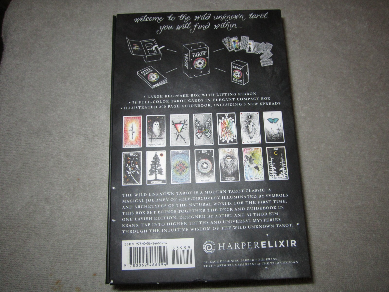 KIM KRANS THE WILD UNKNOWN TAROT – BOXED SET BOOK & 78 CARDS 1ST EDITION