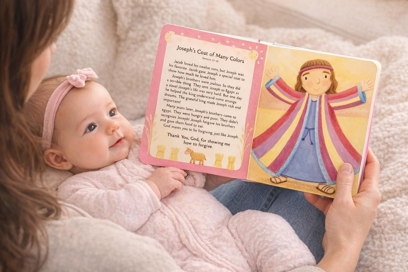 Baby’s First Bible Stories Padded Board Book Infant Baptism Christmas Easter New