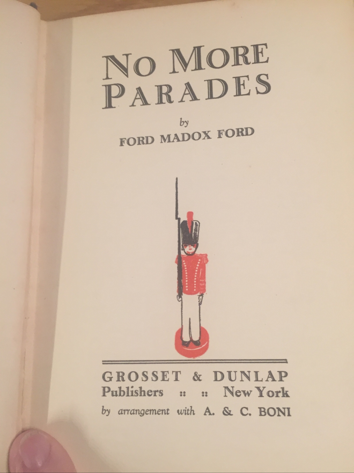 No More Parades by Ford Madox Ford – World War I Novel – 1925