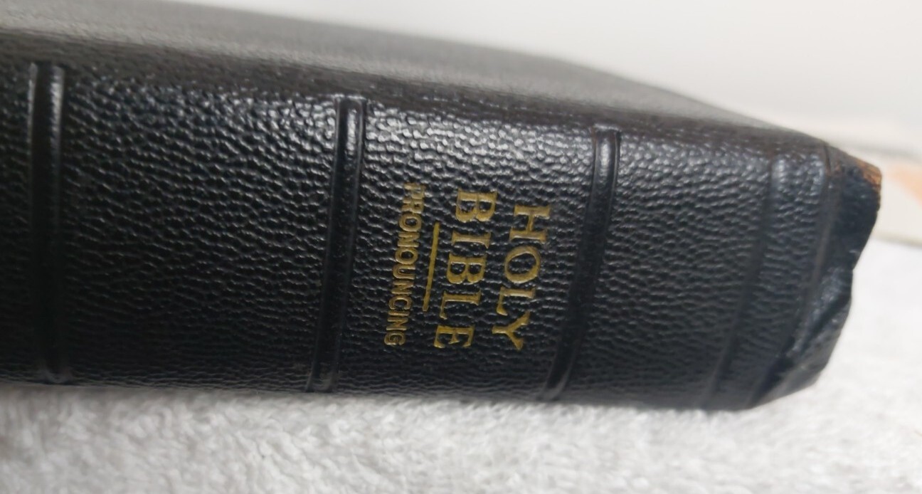 Vintage National Bible Press Holy Bible KJV Self Pronouncing 40s-50s