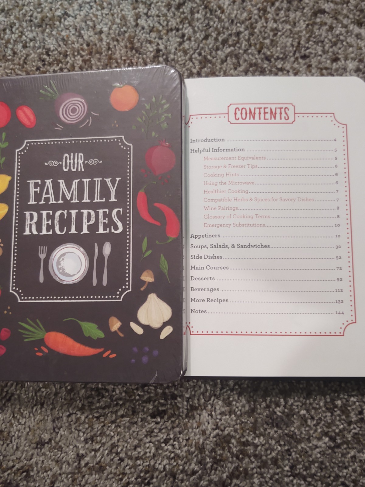 Journals, Our Family Recipes, Diary, Peter Pauper Press, Sealed (New)