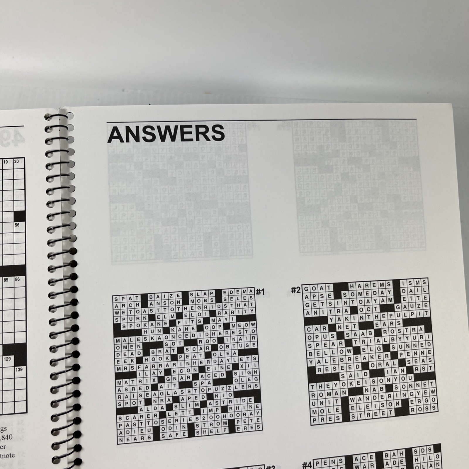Simon & Schuster Crossword Puzzle Book By John M. Samson Spiral Bound 1997