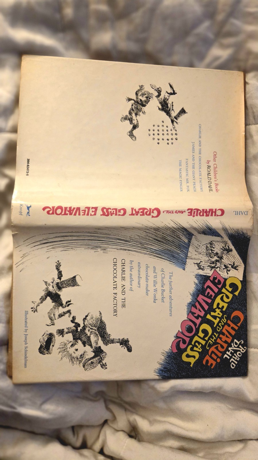 Charlie and the Great Glass Elevator by Roald Dahl (1972) First Ed., Willy Wonka