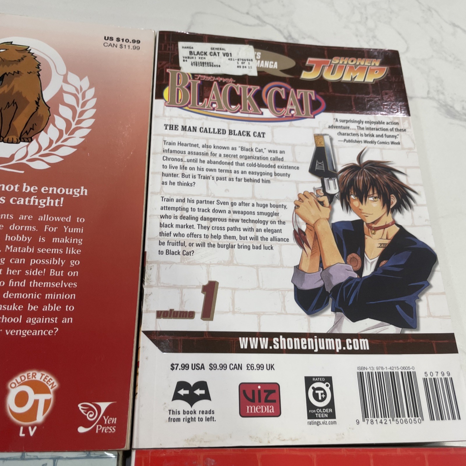 Black Cat Manga Vol 1, 2, 3 Cat Vol 1 English Kentaro Yabuki Shonen Jump Lot 4