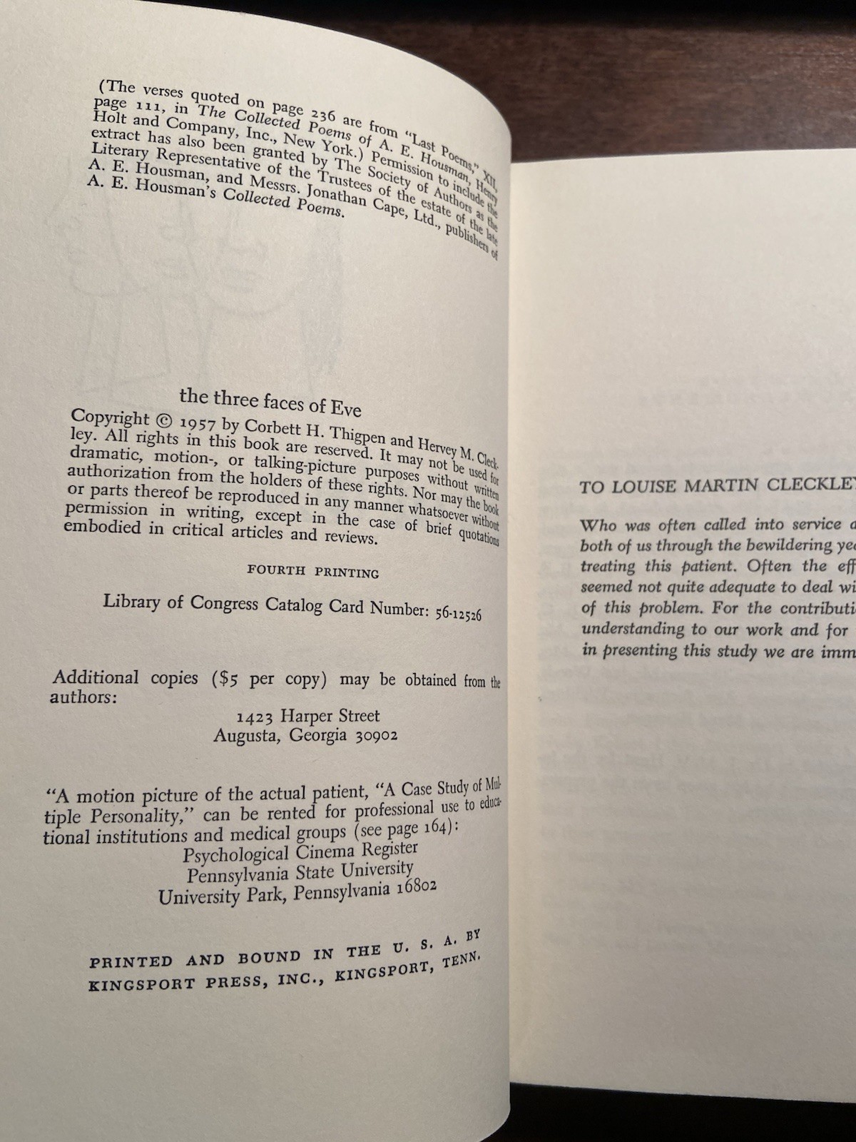 The Three Faces of Eve (Rev Ed) by Corbett H. Thigpen; Hervey M. Cleckley