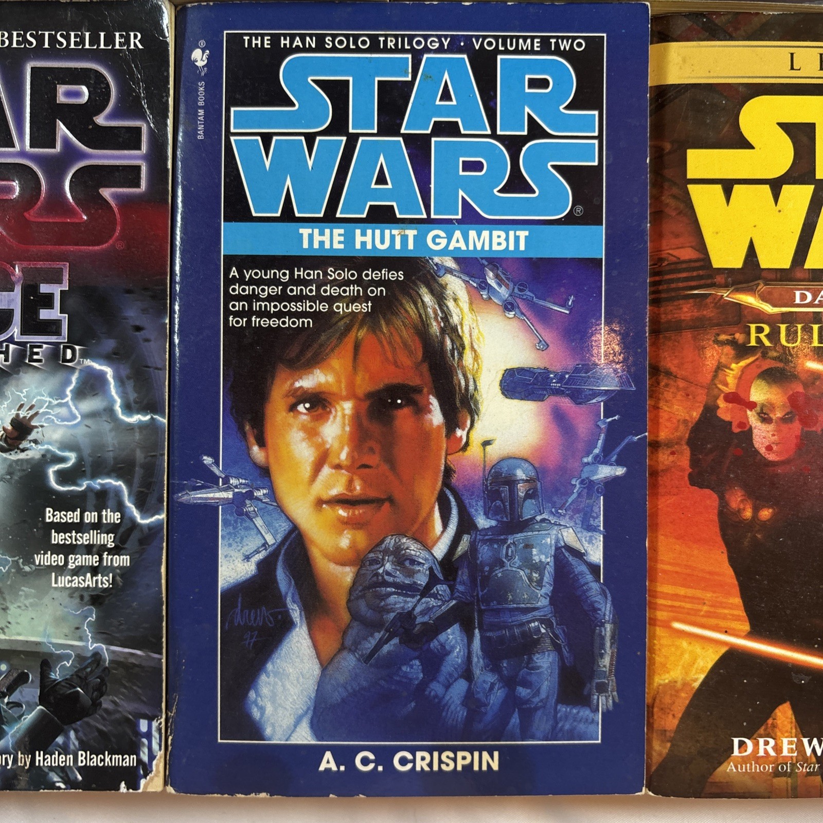 Star Wars Misc PB Book Lot Set Of 7 – Kenobi Darth Bane Force Unleashed etc..