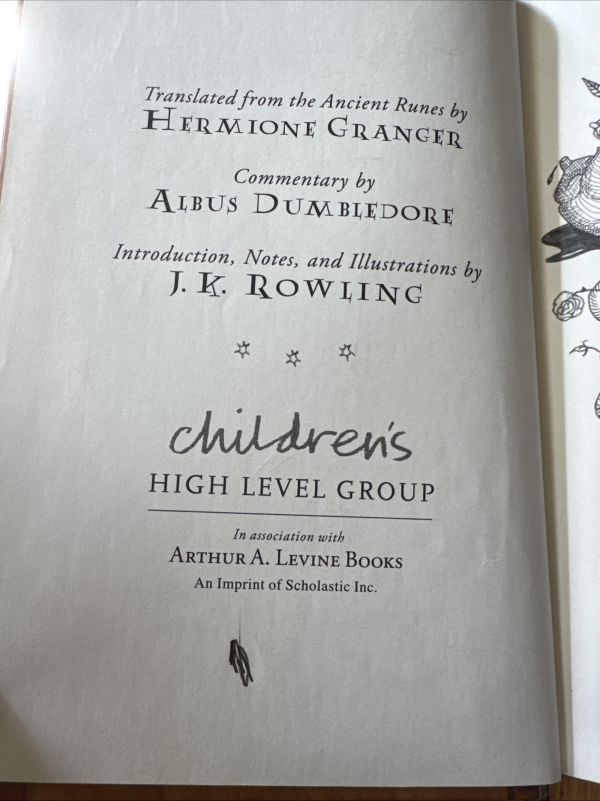 J.K. Rowling The Tales of Beedle The Bard Harry Potter HC 1st Printng 2008 sh7
