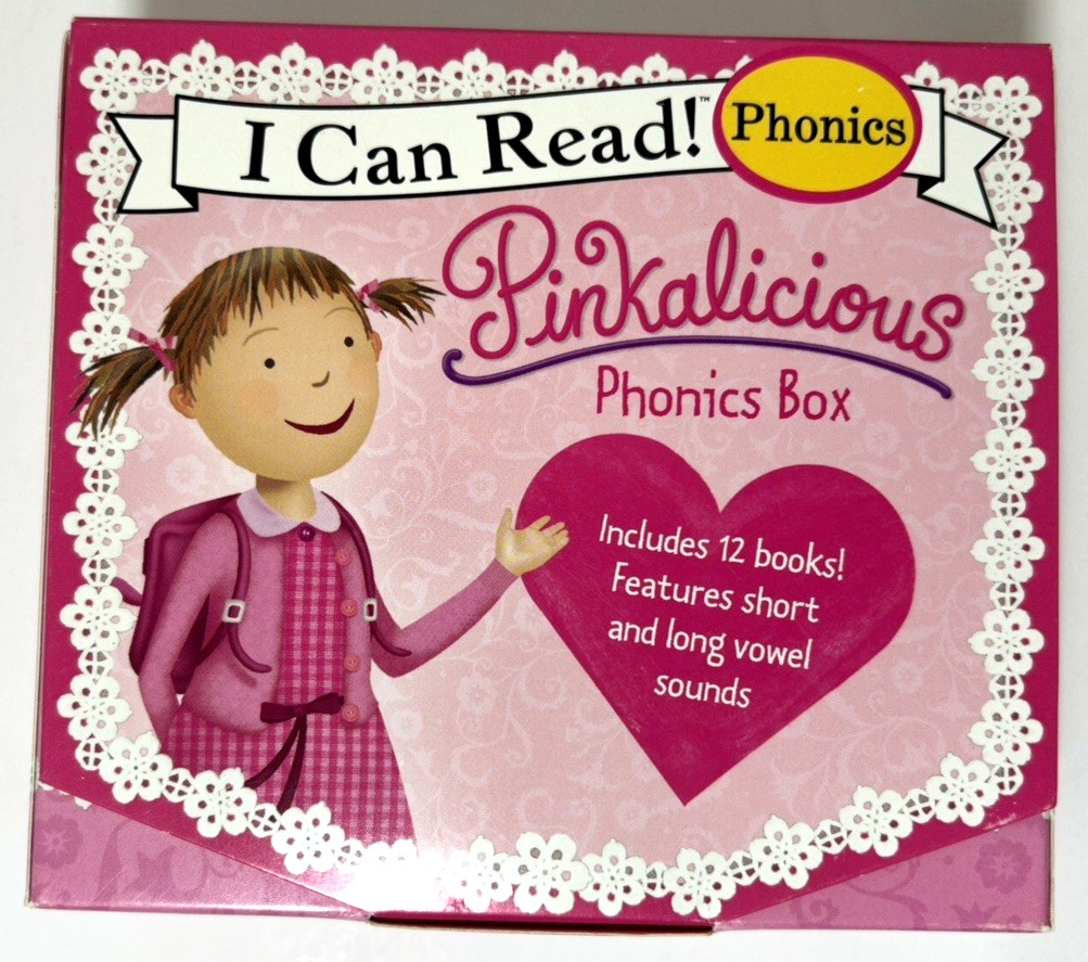 I Can Read Phonics Pinkalicious Kids Books Lot of 12 Mini Books with Box