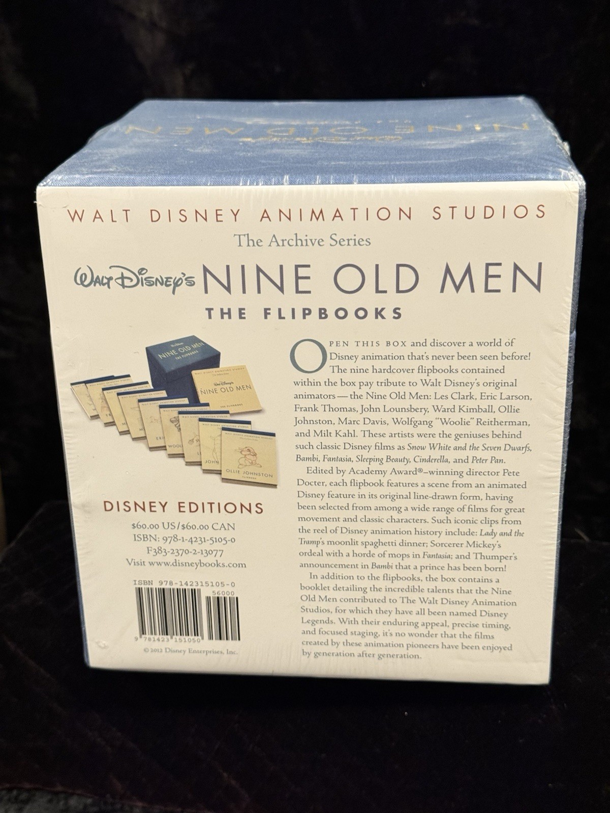 SEALED Walt Disney’s Nine Old Men: The Flipbooks by Pete Docter 2012 1st Ed. NOS