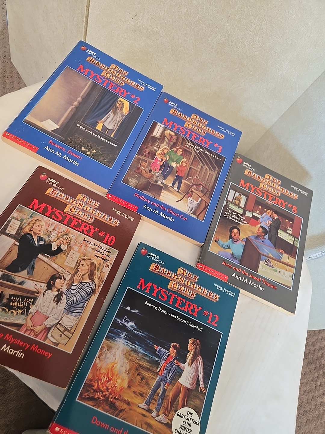 The Babysitters Club Books 2 3 8 10 12 GUC Lot Of 5 Mystery Action Apple