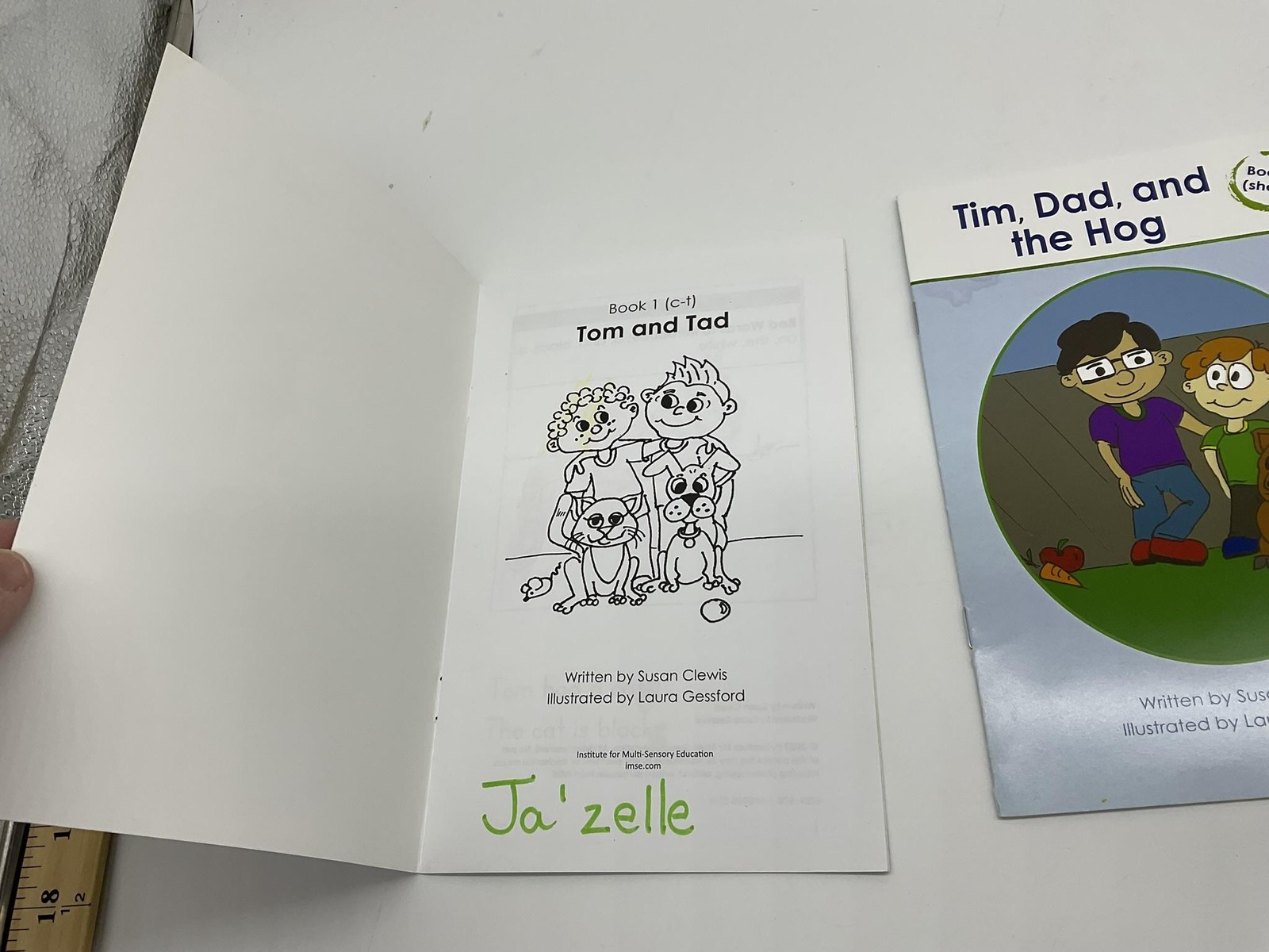 Lot 3 IMSE Decodable Readers Tom And Tad Tim Dad Hog Jim Mom’s Jam PB Phonics