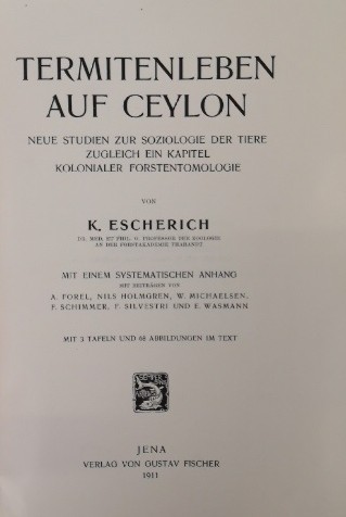 Termitenleben auf Ceylon. Neue Studien zur Soziologie der Tiere zugleich ein Kap