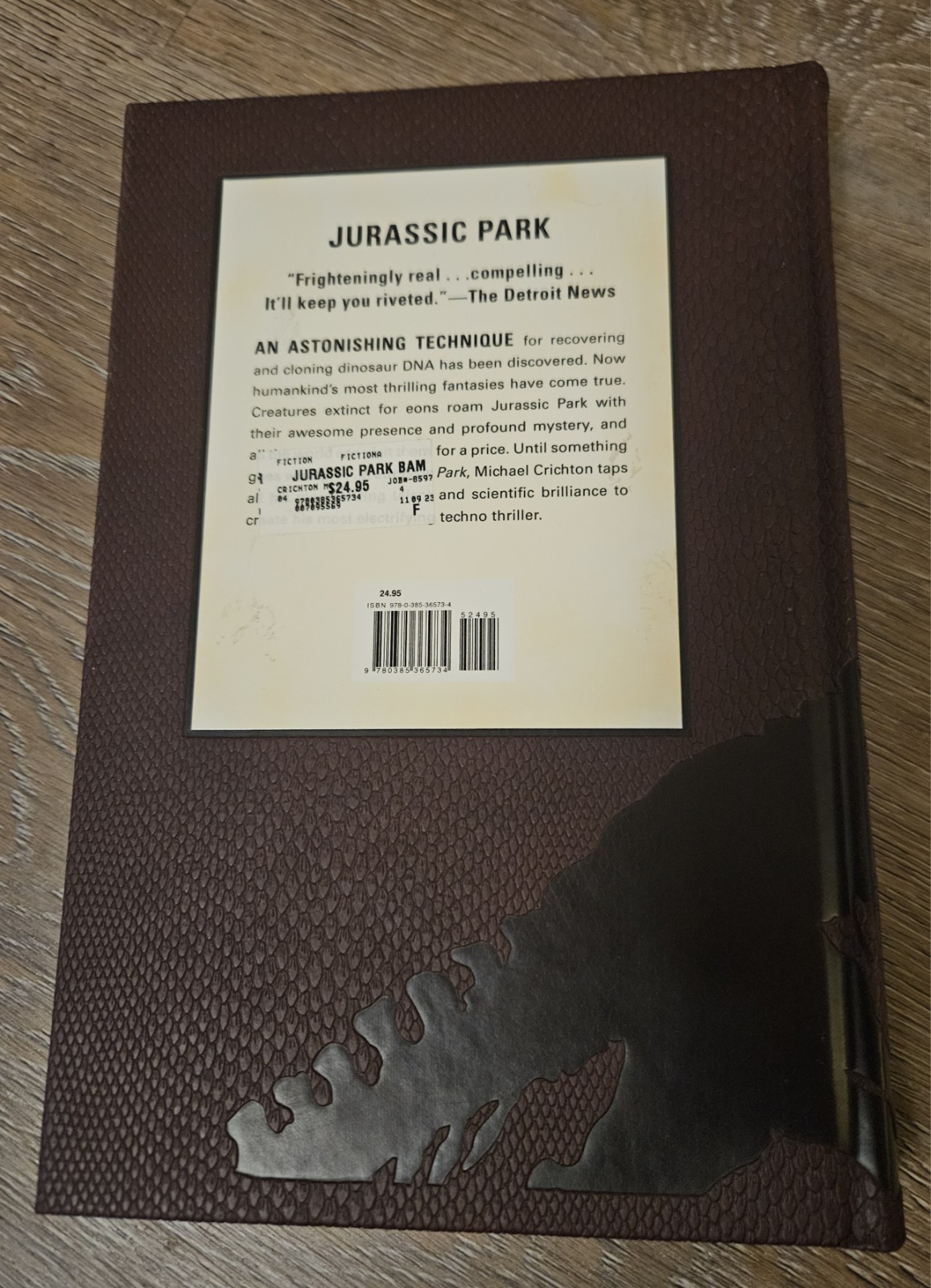 Jurassic Park By Michael Crichton (Proprietary Edition BAM) simulated Leather
