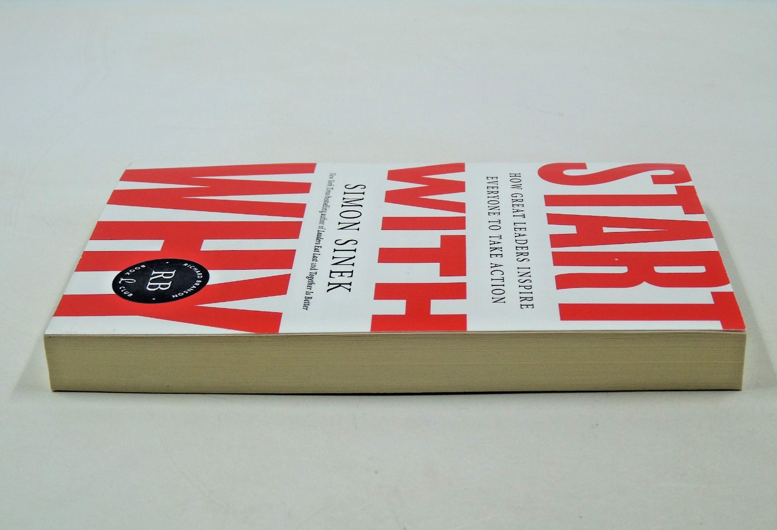 Start With Why By Simon Sinek Note and SIGNED By Richard Branson Book Club Edit