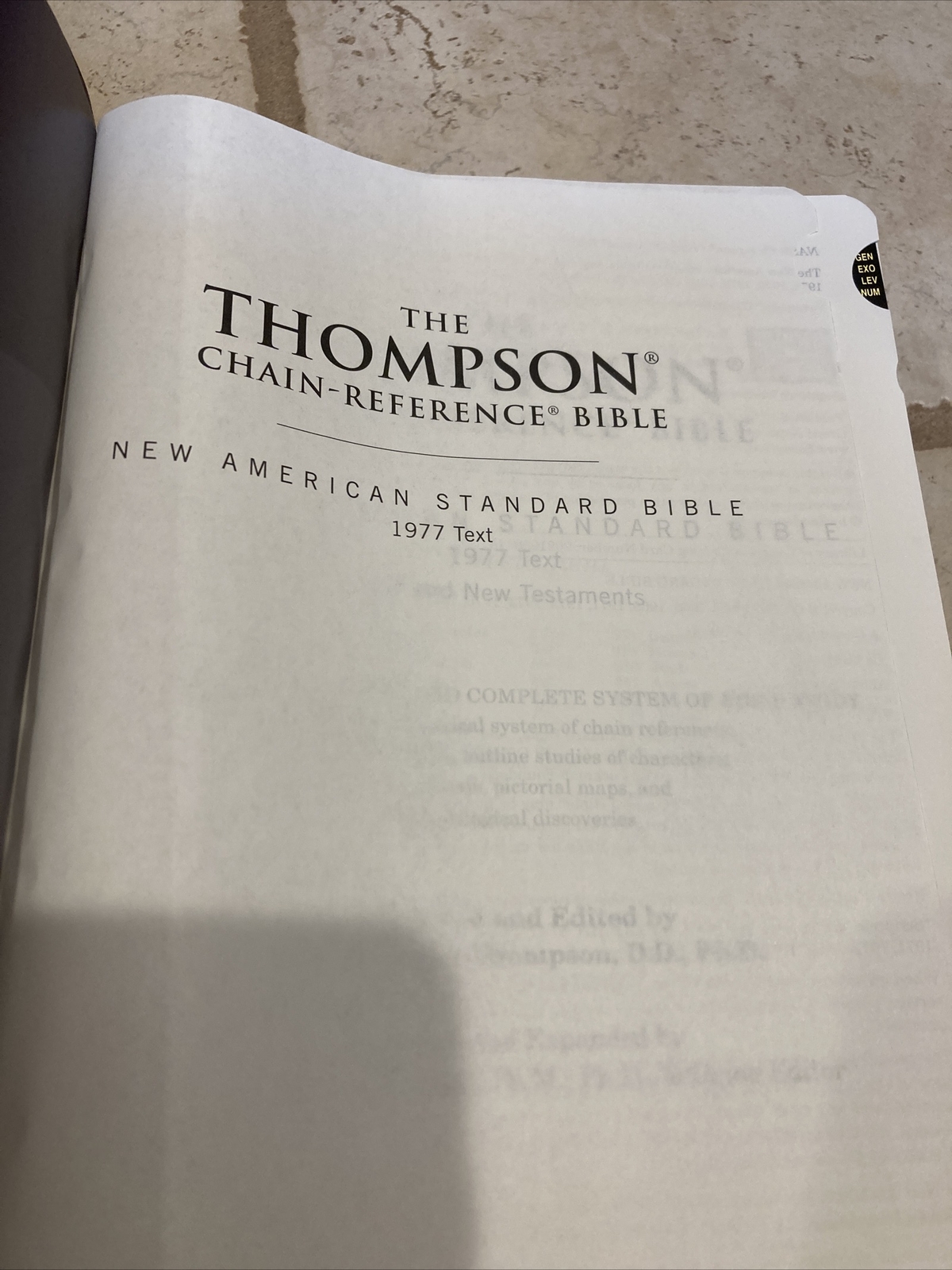 NASB Thompson Chain-Reference Bible Leathersoft Brown Red Letter 1977 Text INDEX