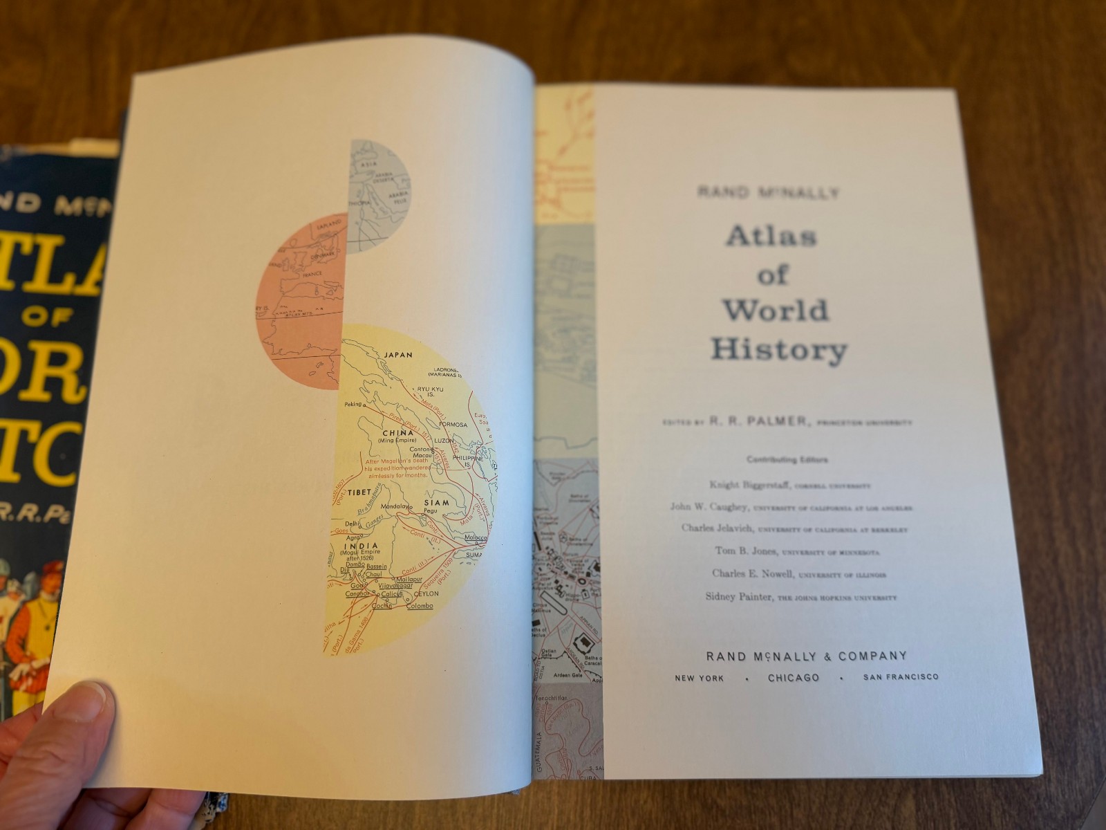 Rand McNally Atlas of World History – 132 pgs maps HCDJ 1957
