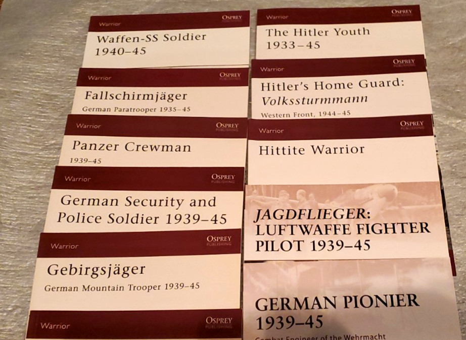 16 books OSPREY-WARRIOR SERIES-SEE LIST