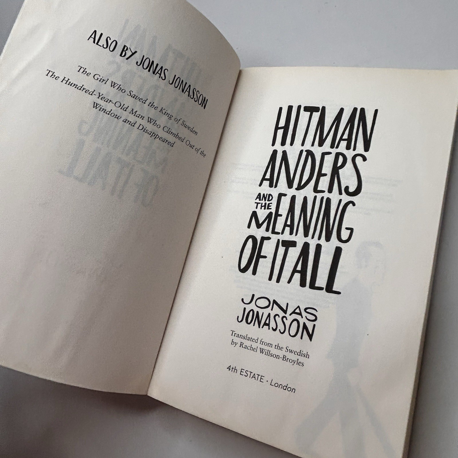 Hitman Anders and the Meaning of It All Jonas Jonasson Humorous Crime Novel