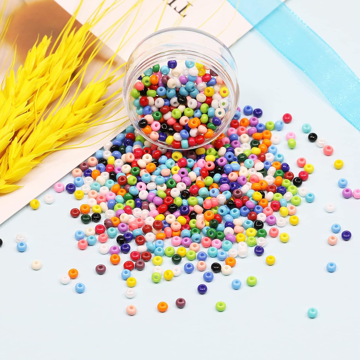 Size 3Mm Seed Beads about 8400Pcs in Box, 8/0 round Glass Seed Beads for Making
