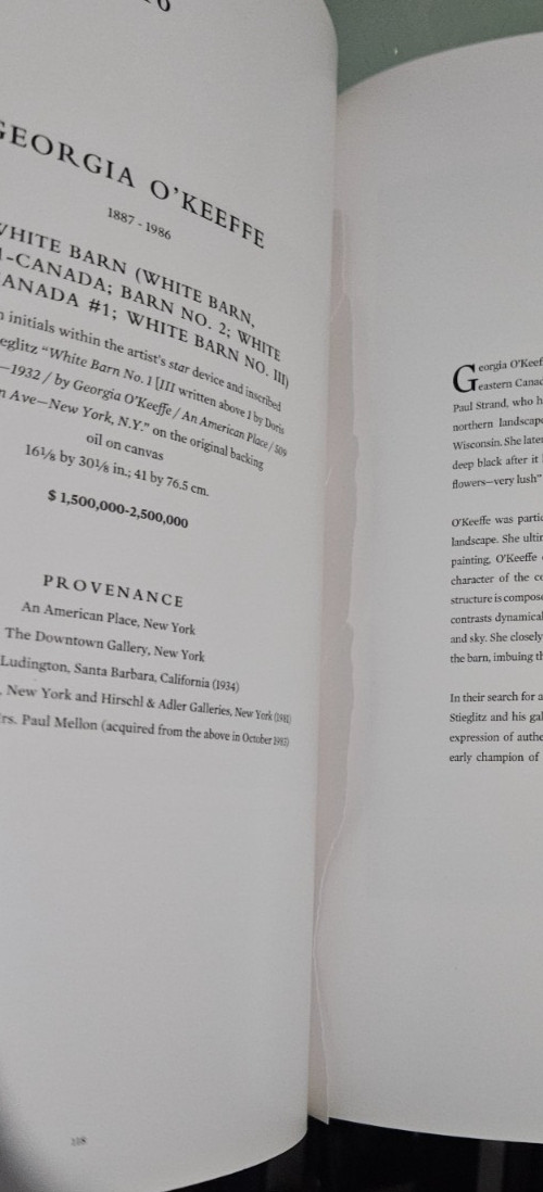 18 PAGES OUT sothebys MRS. PAUL MELLON MASTERWORKS I catalogue 18 PAGES TORN OUT