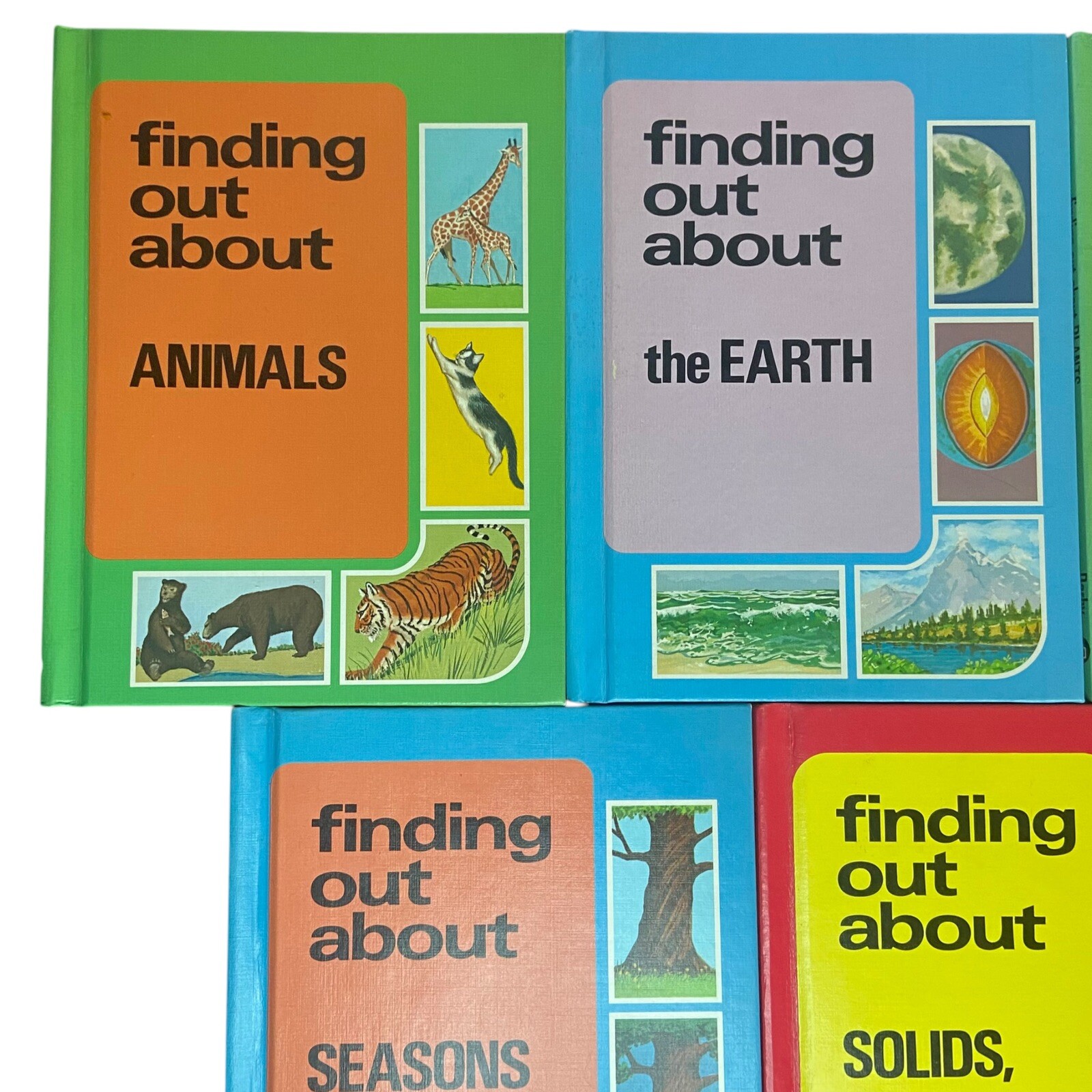 (SET OF 5) VTG 1974 “Finding Out About” By Francis Alder Educational Hardcover