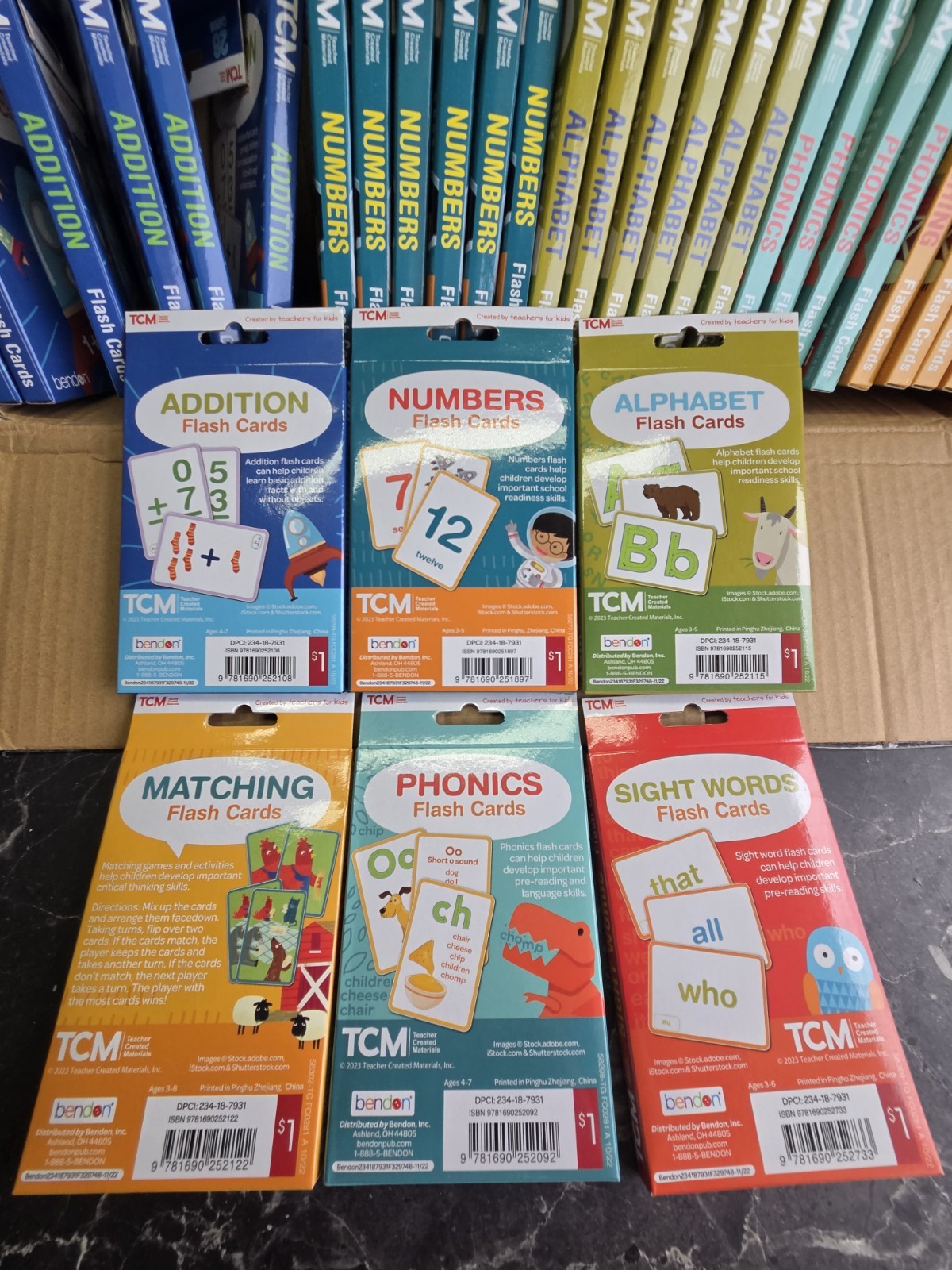 58 Packs Flash Learning Cards TCM Teacher Created Materials Ages 4+ (Read Descr